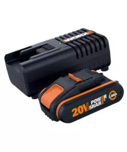 SET CARICABATTERIA  E BATTERIA WORX "WA3601" 20V 2.0AH 20V